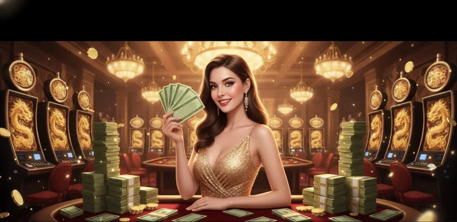 Dragonia Casino lobby with featured slots